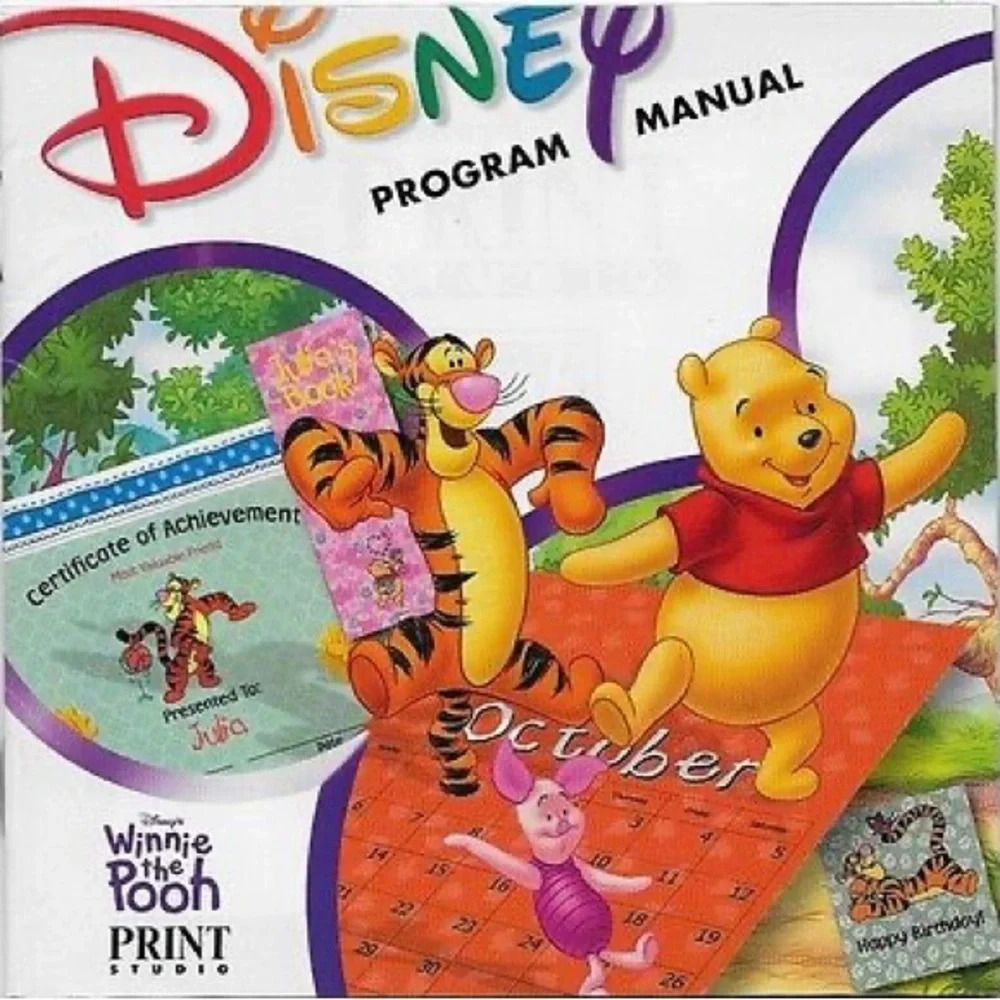 Winnie the Pooh Print Studio PC Game 1997